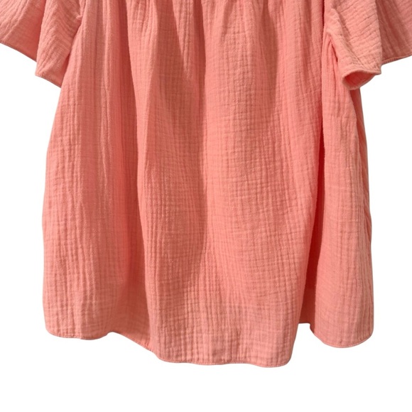 NWT Rebecca Taylor Peach Off the Shoulder Gauze Top Size 8 - Picture 6 of 11
